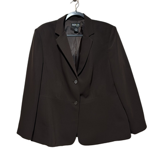 Style & Co Womens Dark Brown Blazer